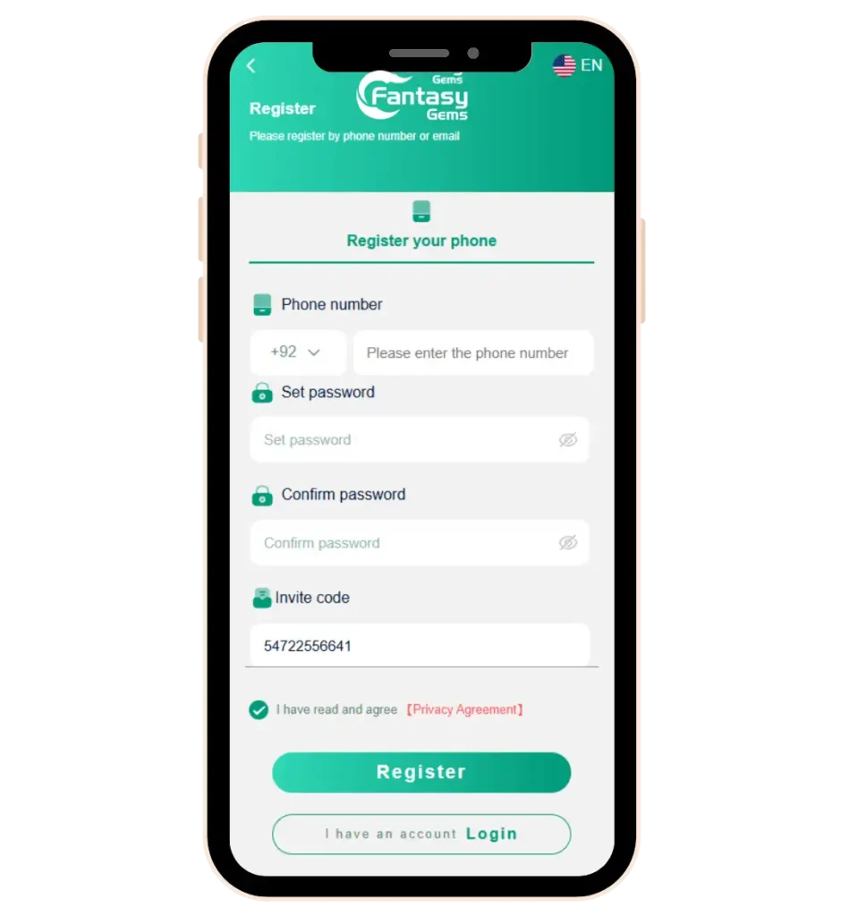 Fantasy Gems Register Secure